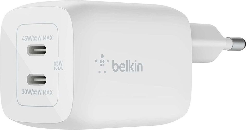 Belkin Dual Netzladegerät 65W PD USB C weiß Kaufland de