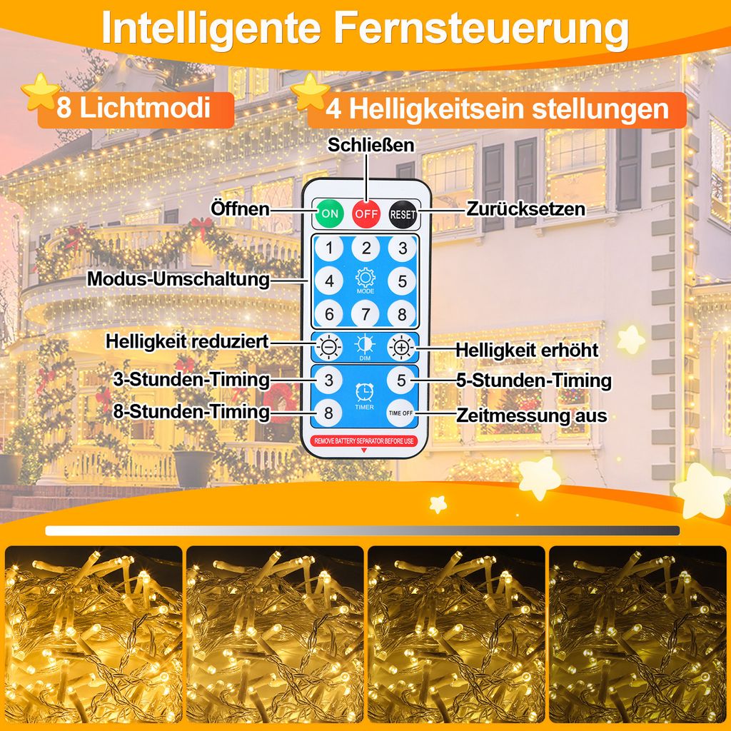 Jopassy M Solar Led Eisregen Lichterkette Kaufland De