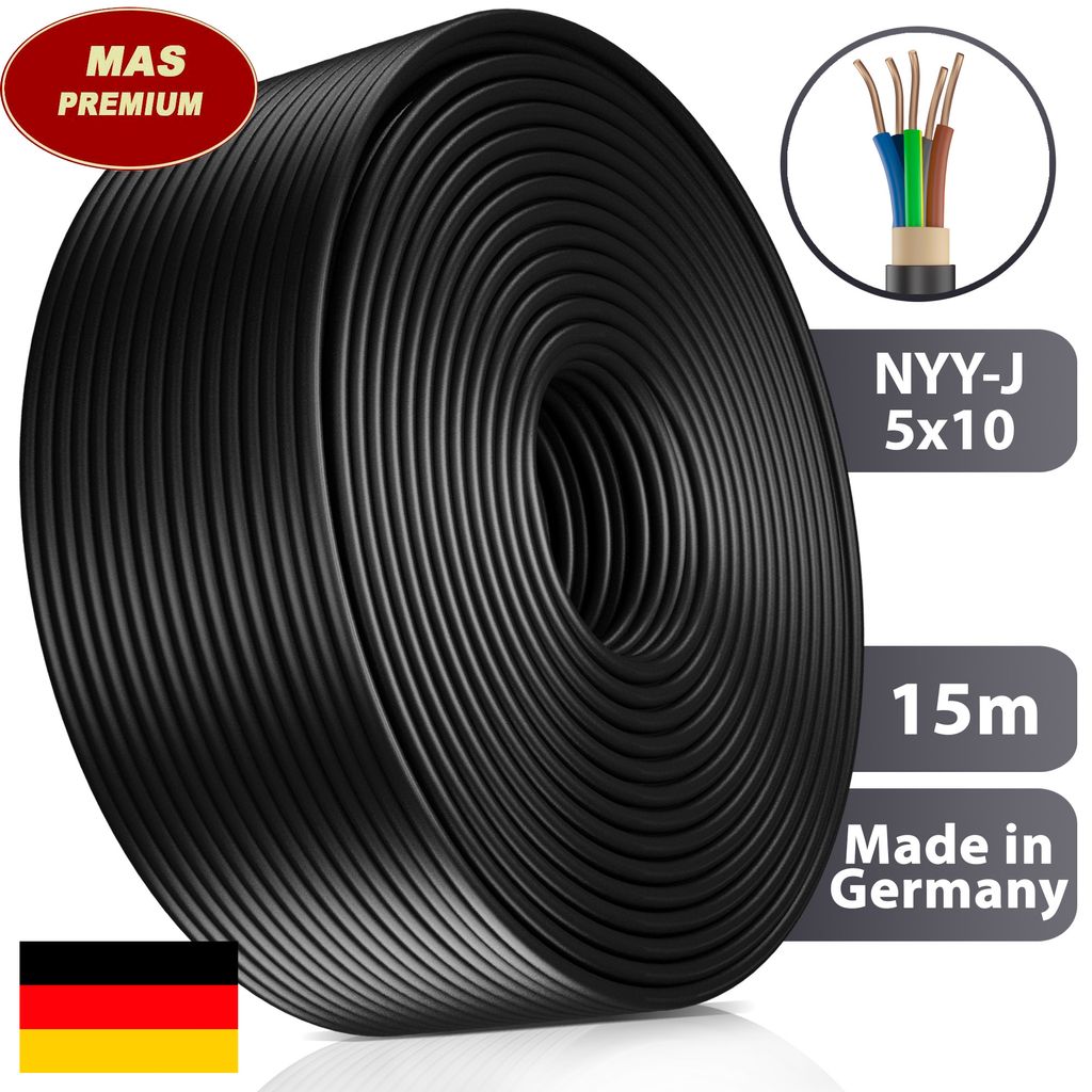 Erdkabel Starkstromkabel 15 m NYY J 5x10 mm² Kaufland de