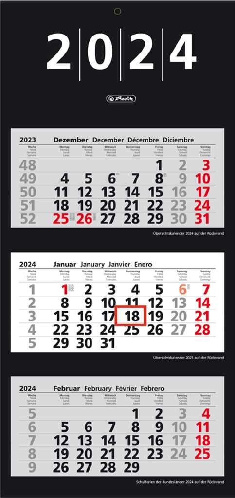 Herlitz 3 Monats Wandkalender 2024 Kaufland De