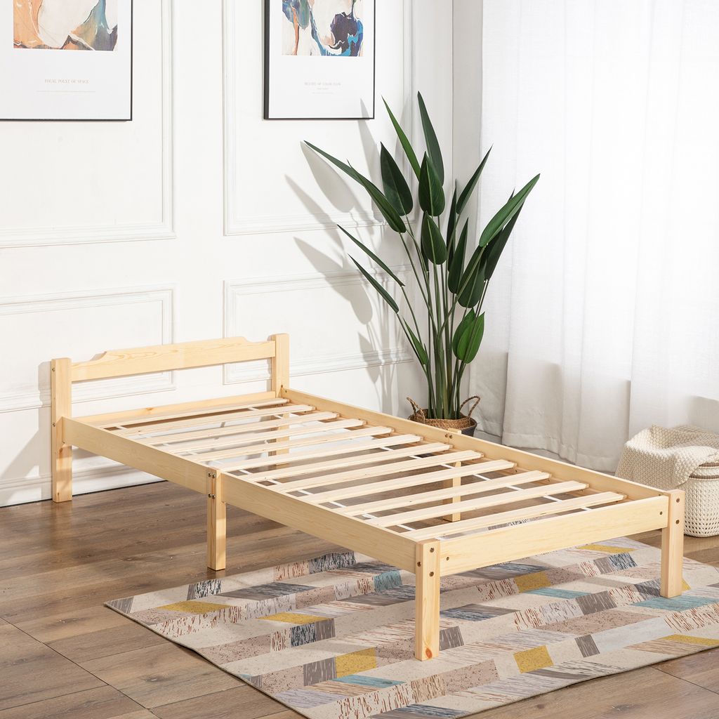 H J WeDoo Holzbett 90x190 Cm Einzelbett Mit Kaufland De