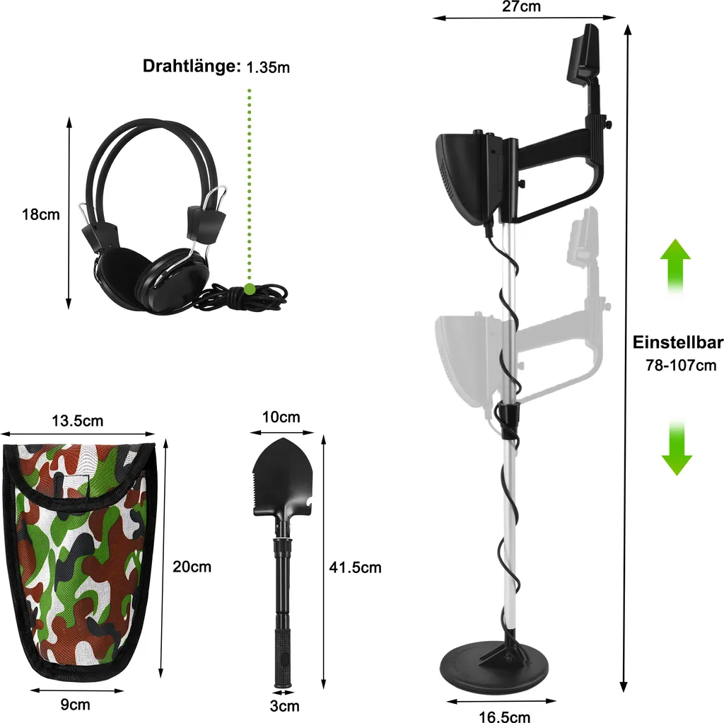 UISEBRT Metalldetektor für Kinder 2 Modi Kaufland de