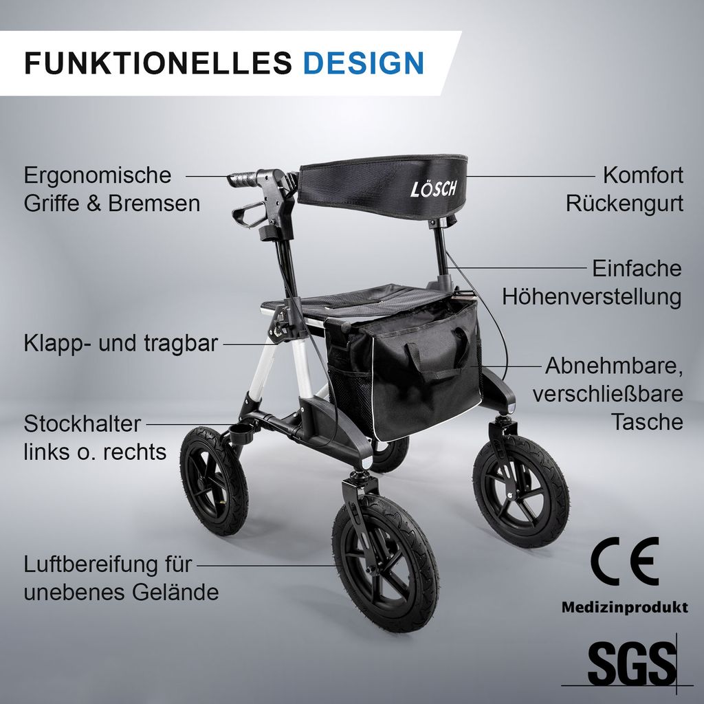 L Sch Reha Rollator Tabas Weiss Rollator Kaufland De