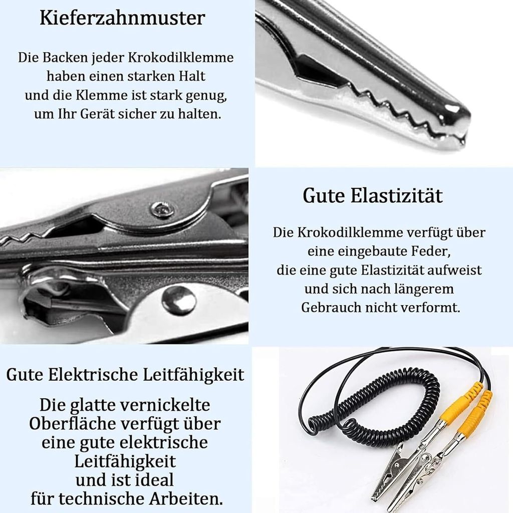 100 Stück Krokodilklemmen 10A Alligator clips Kaufland de