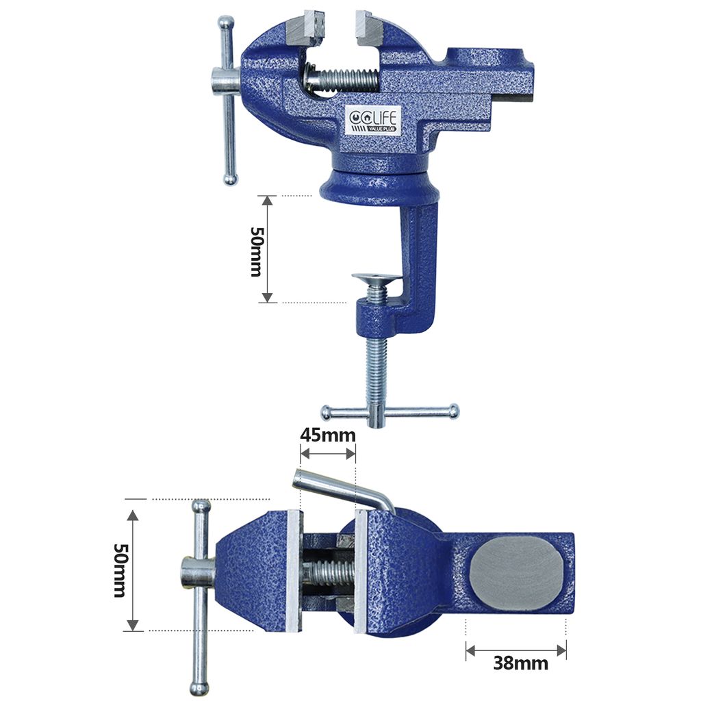 CCLIFE Schraubstock Drehbar 50 70 mm für Kaufland de