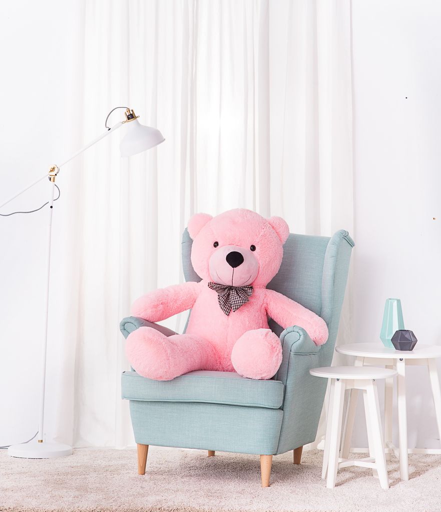 XXL Teddybär Kuschelbär rosa 130 cm Plüschbär Kaufland de