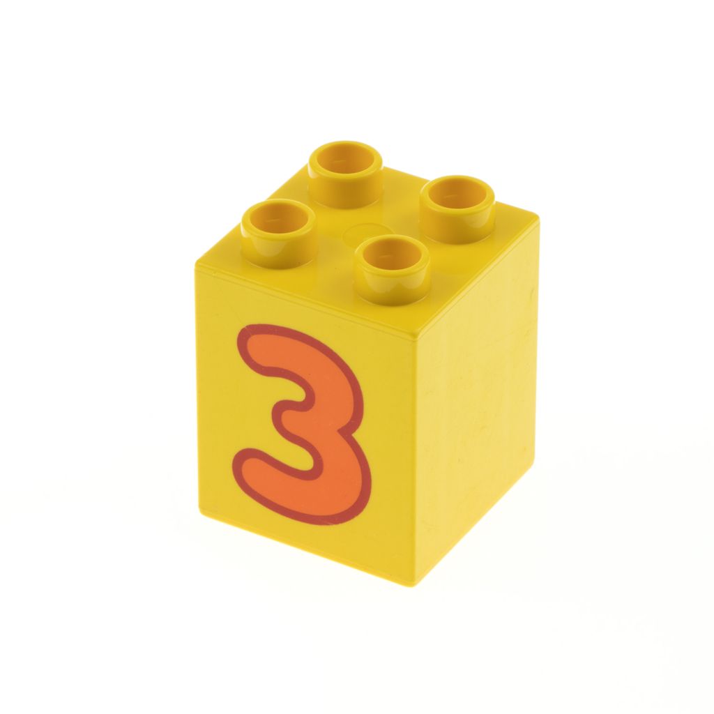 X Lego Duplo Bau Stein X X Gelb Bedruckt Kaufland De