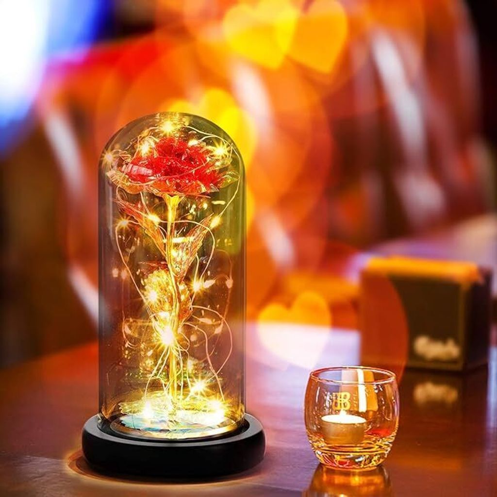 Ewige Rose Im Glas Mit LED Licht Geschenk Kaufland De