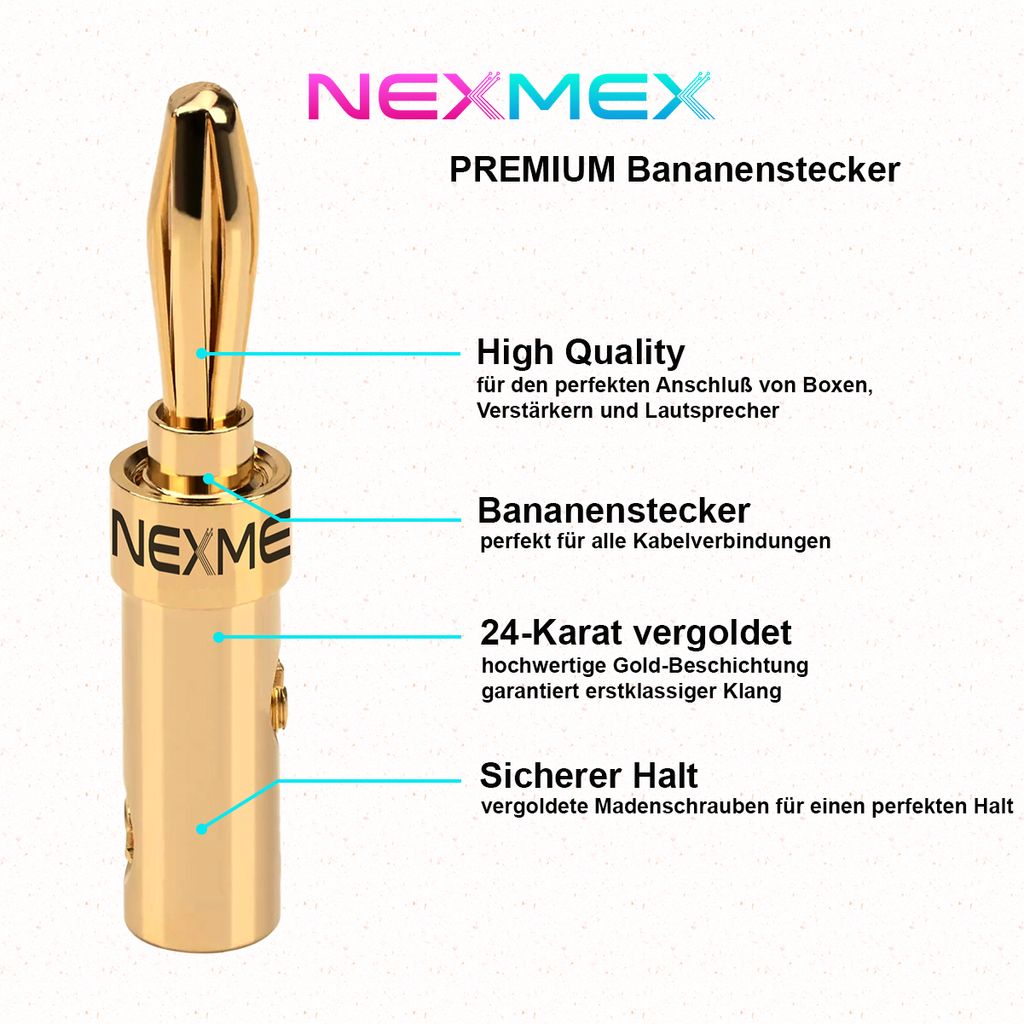 X Nexmex Bananenstecker K Vergoldet Kaufland De