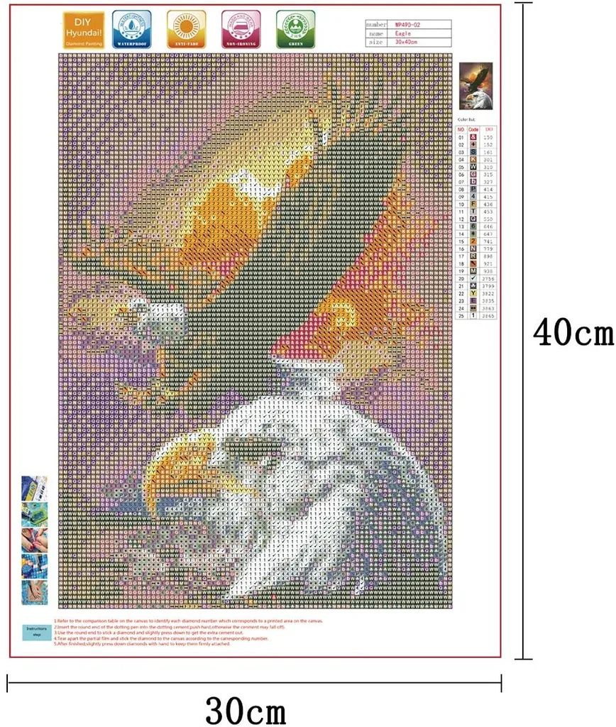 DIY Eagle 5D Full Diamond Painting Kit Kaufland De