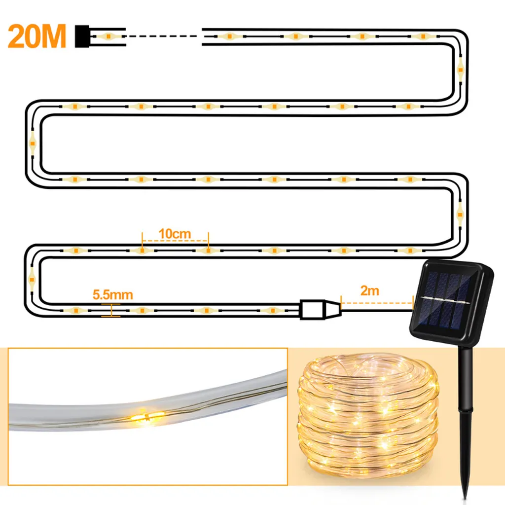 Swanew Solar Lichterketten Lichtschlauch Kaufland De