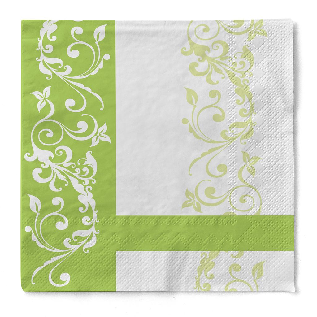 Serviette Hochzeit in Grün aus Tissue 33 x 33 Kaufland de