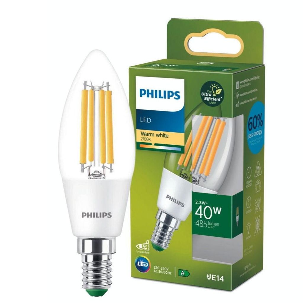 Philips LED Lampe E14 Kerze B35 2 3W 485lm Kaufland De