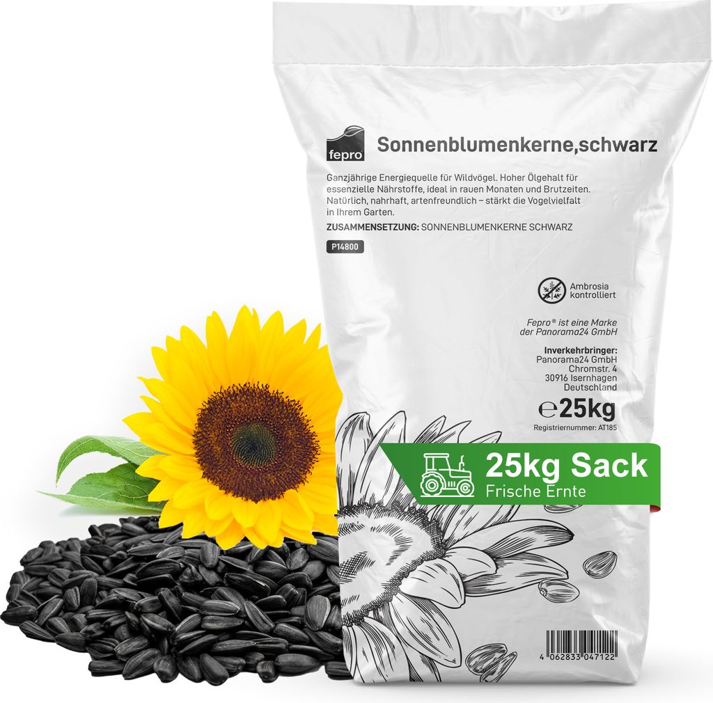 Fepro Sonnenblumenkerne Schwarz 25 Kg Kaufland De