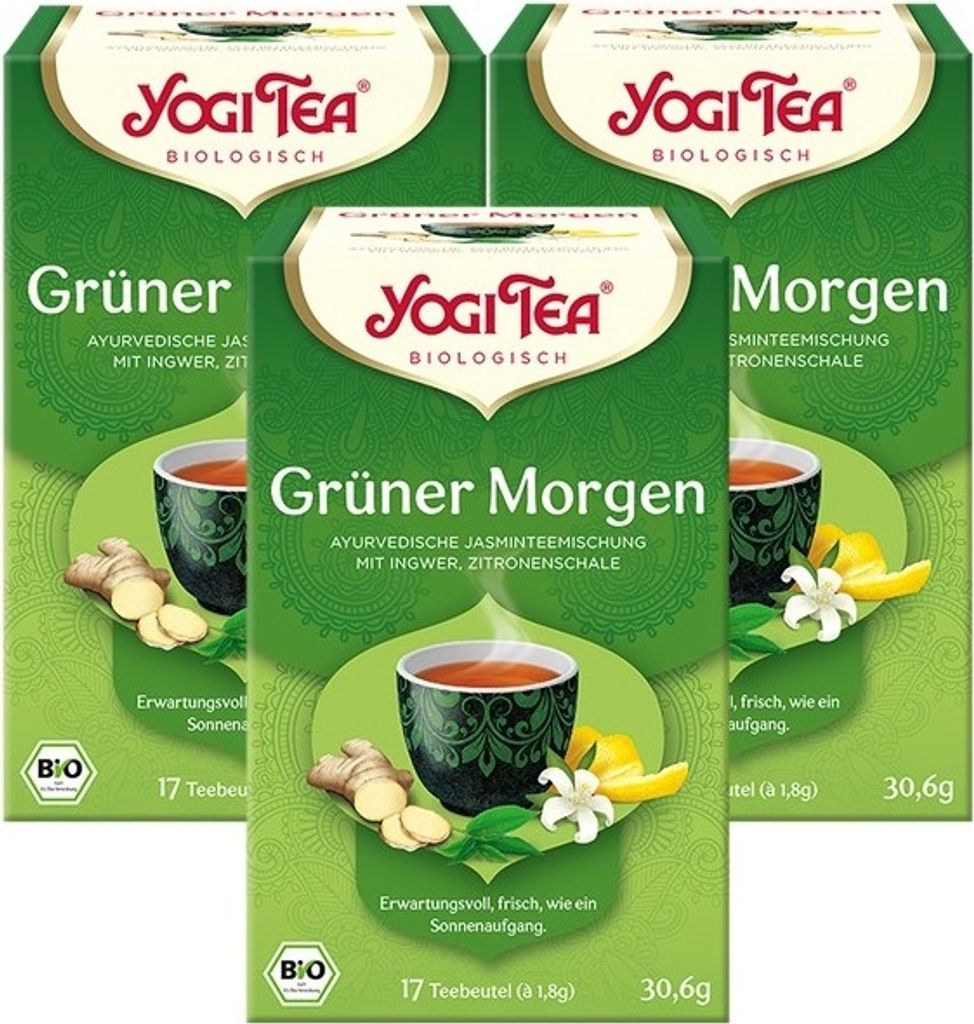 3 x BIO YOGI TEA Grüner Morgen 3 x 30 6g Kaufland de