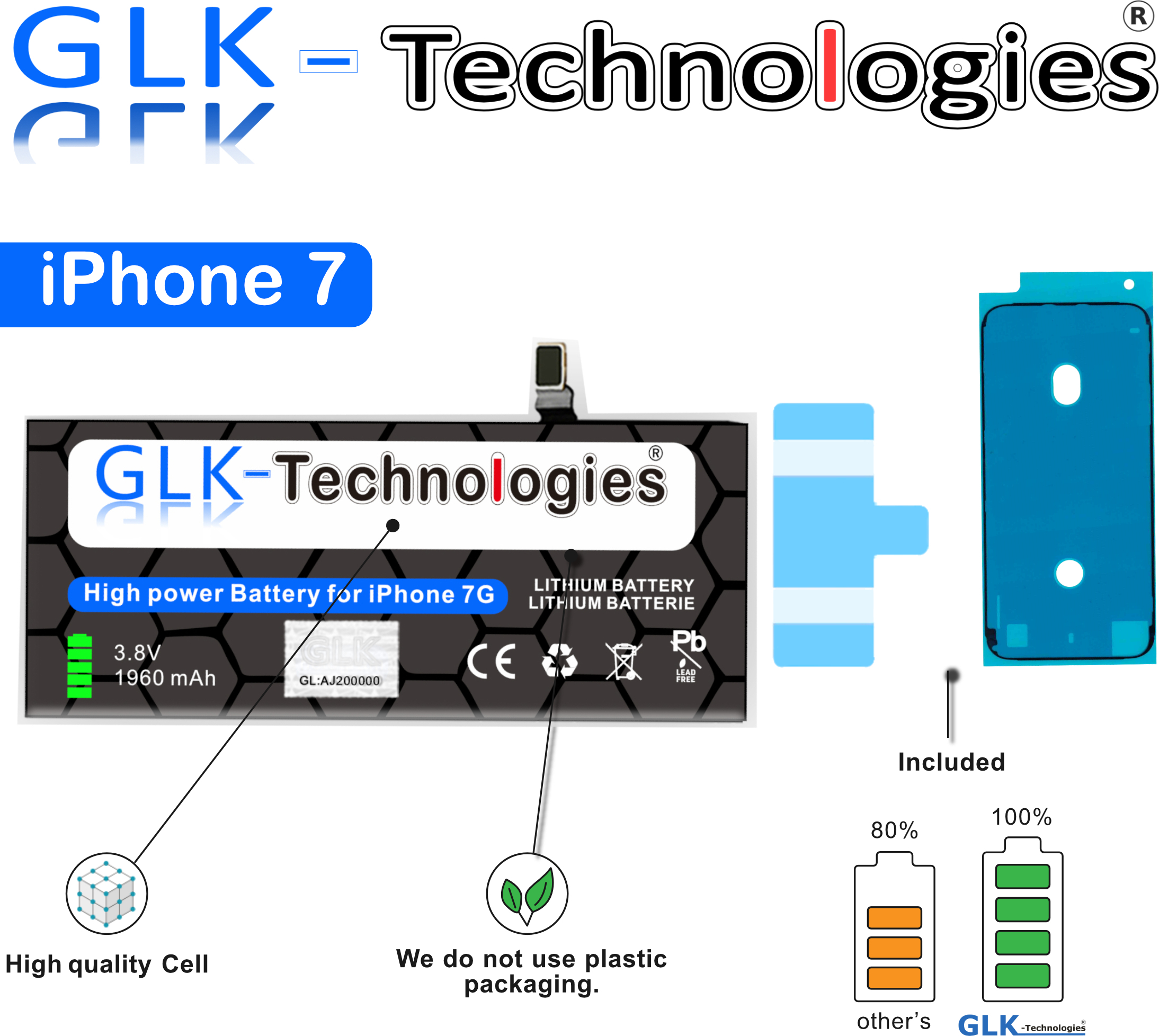 GLK Technologies Akku für Apple iPhone 7 7G Kaufland de