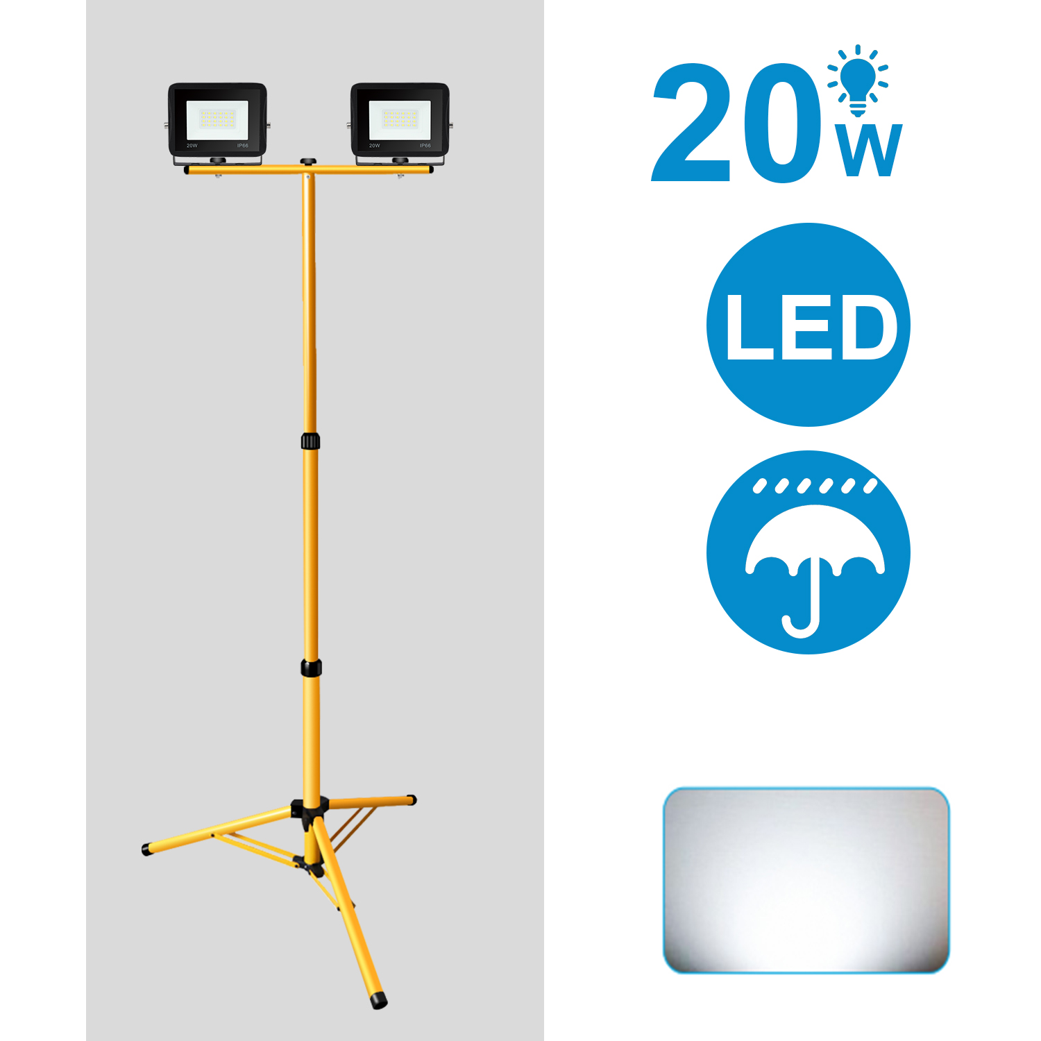 Jiubiaz Led Fluter Mit Stativ Strahler Au En Kaufland De