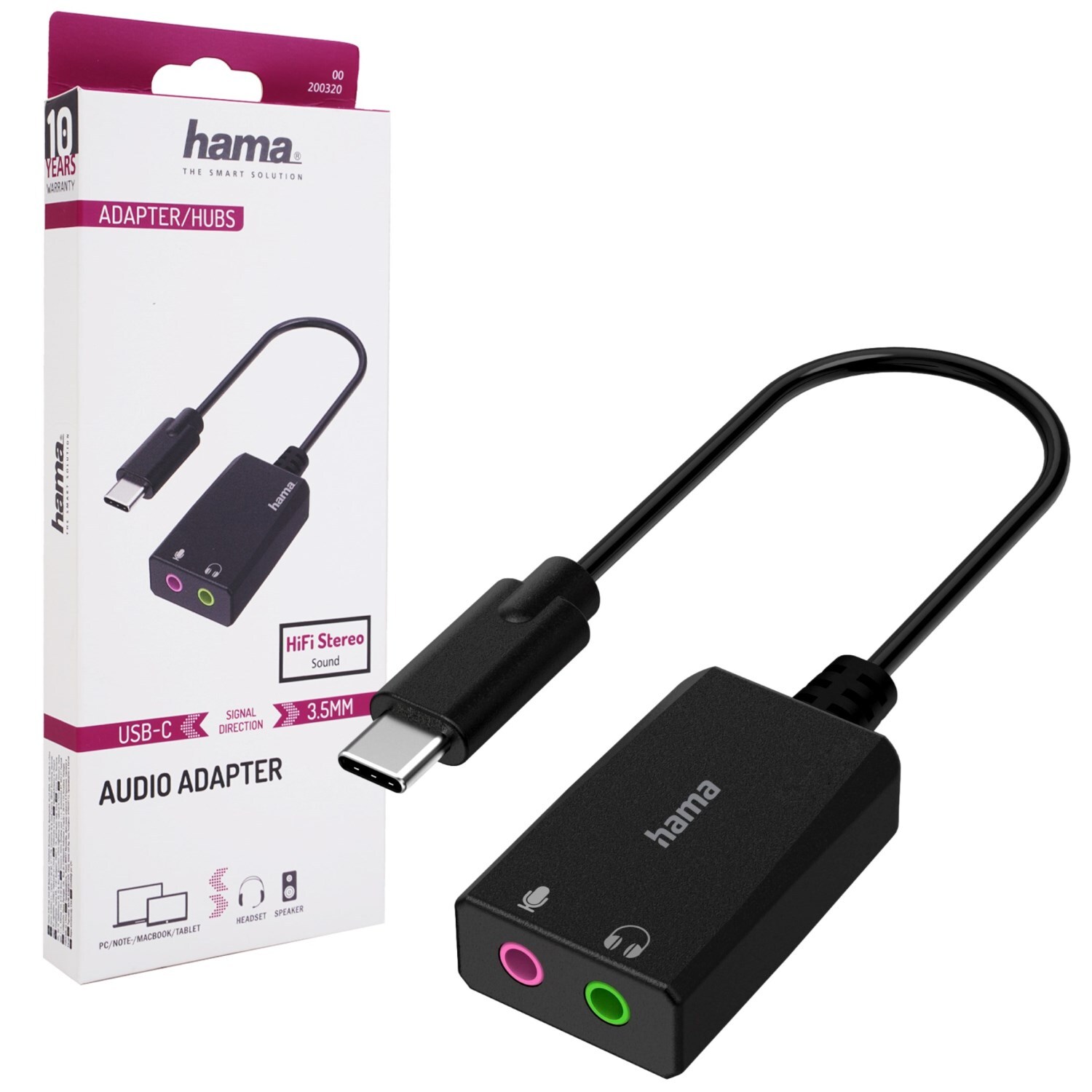 Hama USB C Auf 2x 3 5mm Audio Adapter Kaufland De