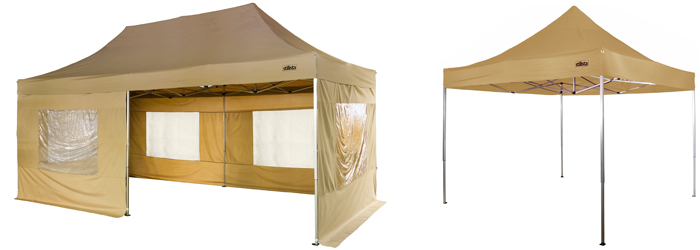 Vergleich Faltpavillon 3x6 m mit Faltpavillon 3x3 m