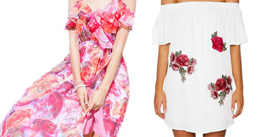 Blumenmuster Strandkleid