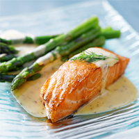 Fisch und Spargel