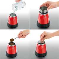 Vorbereitung des Espressokochers