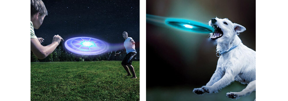 Beleuchtete Frisbeescheiben