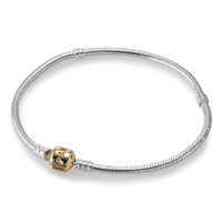 PANDORA Armband mit Goldelementen