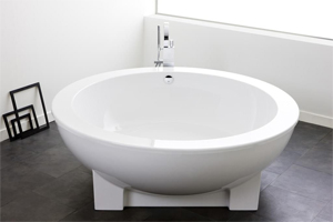 Freistehende Badewanne rund