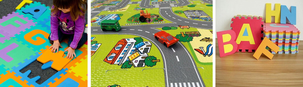 Różne maty puzzle
