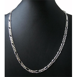 Figarokette in Silber