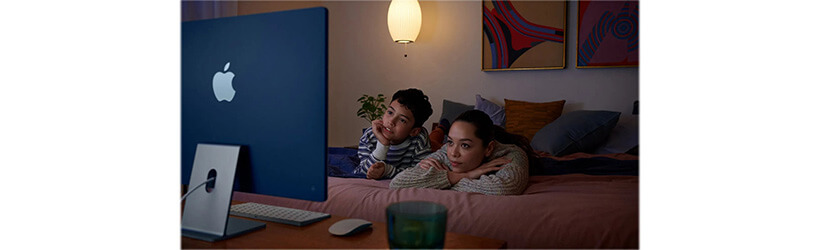 24-Zoll-iMac beim Streaming