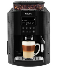 Schwarzer Kaffeevollautomat
