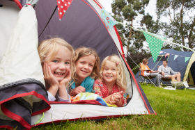 Viele Zelte bieten Platz für die gesamte Familie