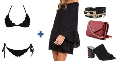 Strandoutfit Carmen-Kleid