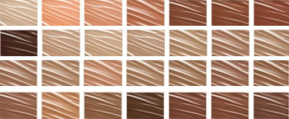 Farbpalette von Puder
