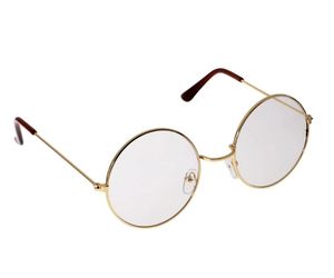 Brille mit goldenem Metallrand