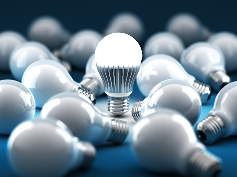 LEDs sind im Vergleich zu anderen Leuchtmitteln mit deutlich geringeren Stromkosten verbunden.