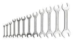 Set von Doppelmaulschlüsseln