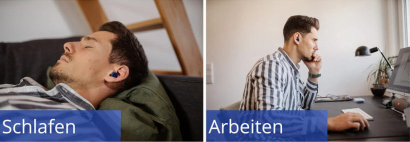 Ohrstöpsel zum Schlafen und Arbeiten