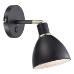 Wandleuchte in Schwarz