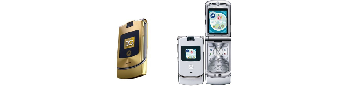 Motorola Razr V3i in Gold und Silber