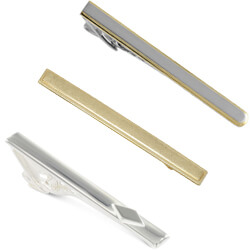 Krawattennadeln aus Gold, Silber und Edelstahl