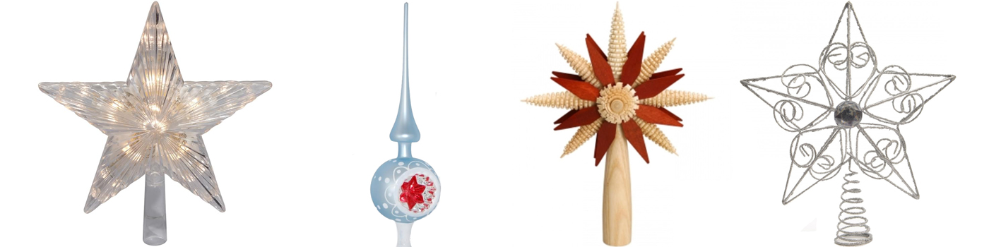 Verschiedene Christbaumspitzen