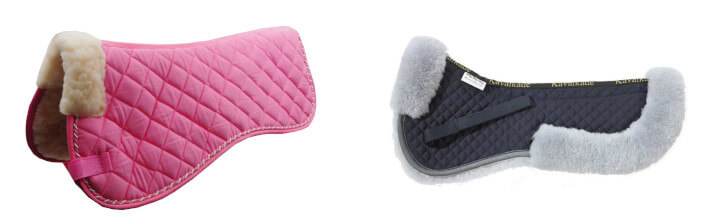 Sattelpads mit Lammfell-Besatz