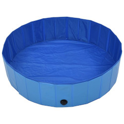 Aufgebauter Hundepool