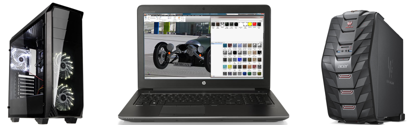 Gaming-PCs und Laptop mit Intel Prozessoren