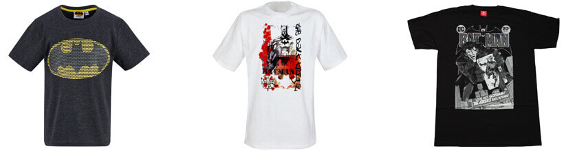 Verschiedene Batman Shirts für Männer