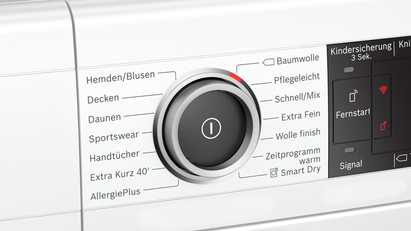 Steuern Sie Ihre Bosch Smart Waschmaschine mit Ihrem Handy.