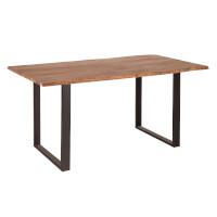 Großer Esstisch aus Holz & Metall
